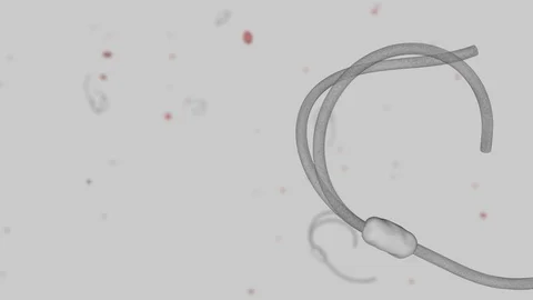 Virus epidemic background concept with a dangerous microscopic cell moving Stock Footage 115823974