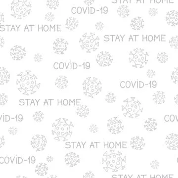 Virus epidemic seamless pattern. Backdrop with of novel Coronavirus symbol Stock Illustration