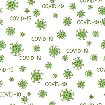 Virus epidemic seamless pattern. Backdrop illustration of Coronavirus icon Stock Illustration