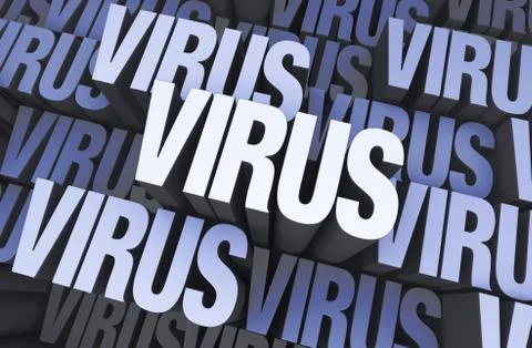 Virus everywhere Stock Illustration
