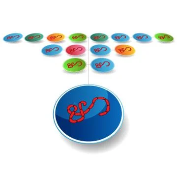 Virus Expansion Chart Stock Illustration