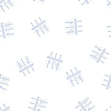 Virus filtration glyph vector seamless pattern 스톡 일러스트