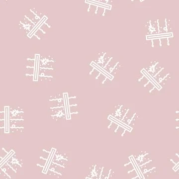 Virus filtration line vector seamless pattern Stock Illustration