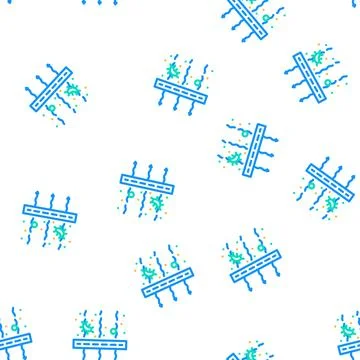 Virus filtration vector seamless pattern Illustrazione stock