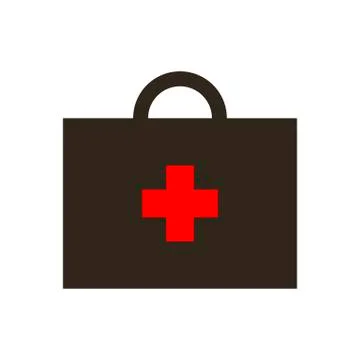 Virus first aid help kit box icon Stock Illustration