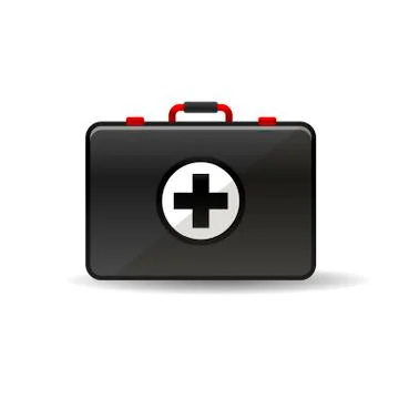 Virus first aid help kit box icon Stock Illustration