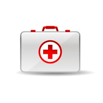 Virus first aid help kit box icon Stock Illustration
