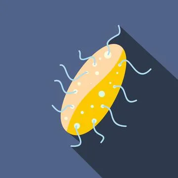 Virus flat icon Stock Illustration