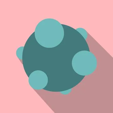 Virus flat icon Stock Illustration