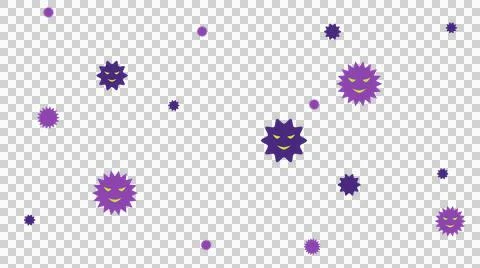 Virus flying in the air Stock Illustration