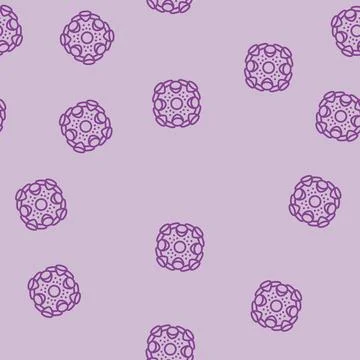 Virus genetic engineering line seamless pattern イラスト素材