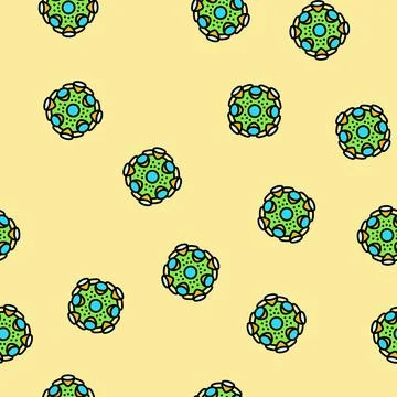 Virus genetic engineering vector seamless pattern Stockillustratie