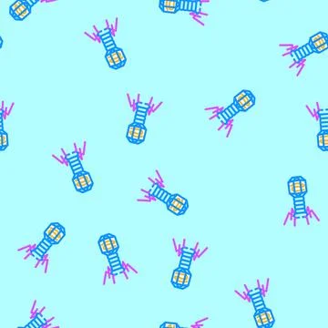 Virus genetic engineering vector seamless pattern イラスト素材
