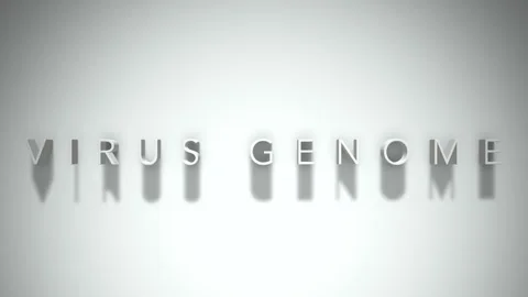 Virus genome 3D title animation white text on a white background Stock Footage 299369146