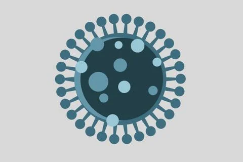 Virus germ or pathogen bacteria in planet form Stock Illustration