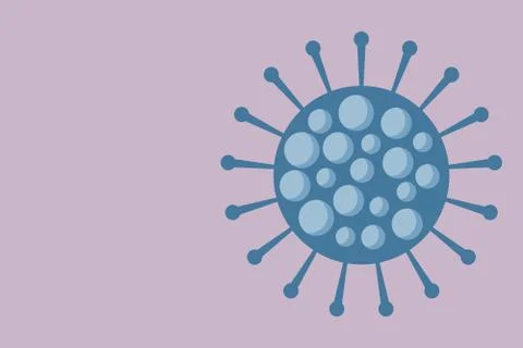 Virus germ or pathogen bacteria in planet form Stock Illustration