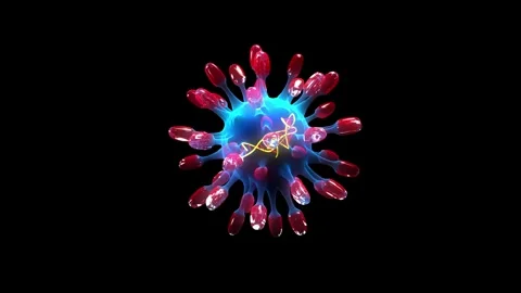 Virus glass Stock Footage 343872249