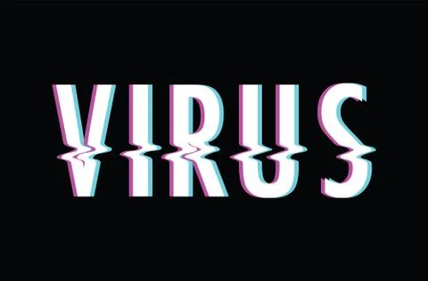 Virus glitch text Stock Illustration
