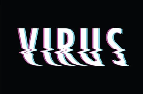 Virus glitch text Stock-Illustration