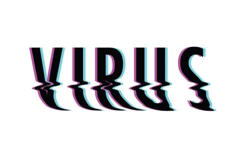 Virus glitch text Stock Illustration