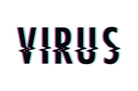 Virus glitch text Stock Illustration