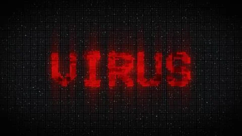 VIRUS Glitch Text, old tv vhs glitch  イラスト素材