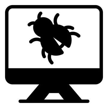 Virus glyph icon vector illustration isolated on white background イラスト素材
