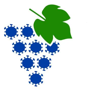 Virus Grape Bunch V2 Flat Icon Image Stock Illustration