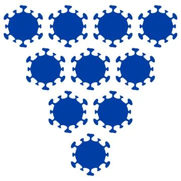Virus Grapes Flat Icon Raster Stock Illustration