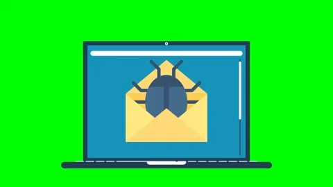 Virus. Hacking. Computer Viruses Attack. Monitor with messages, notifications Video stock 266697505