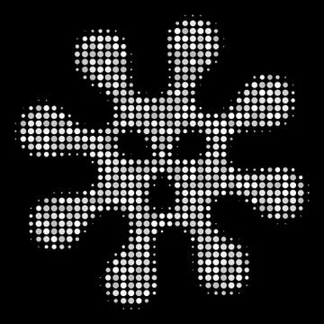 Virus Halftone Icon 库存插图