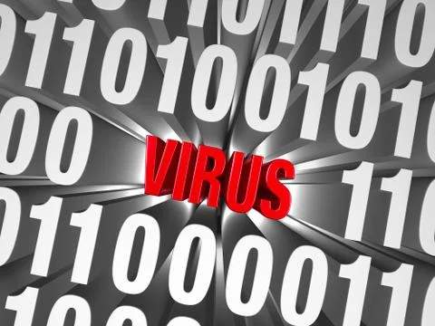 Virus hidden in the data Stock Illustration