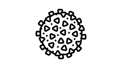 Virus hiv line icon animation Stock Footage 224811508