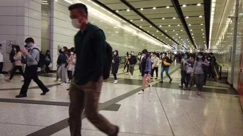 Virus in hong kong Stock Footage 125787905