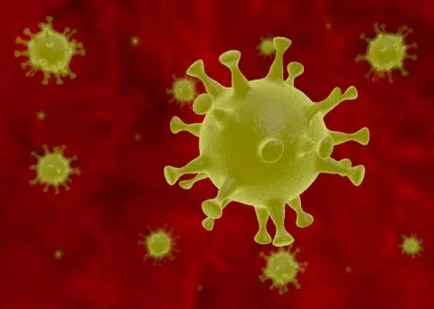 Virus in the human body Stock Illustration