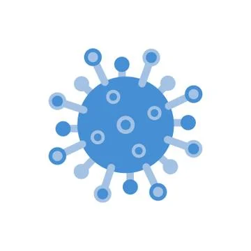 Virus icon. Flat microbe on white background. Corona virus symbol. Germ disea Stock Illustration