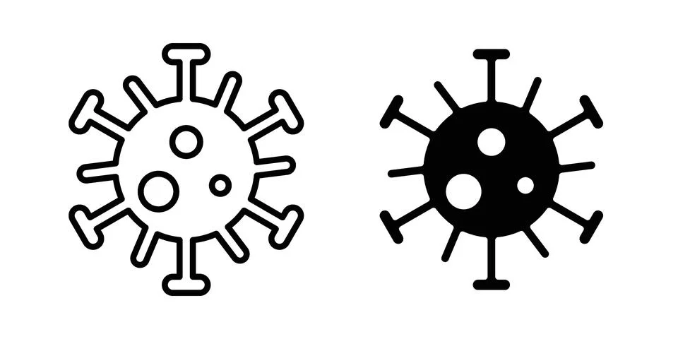 Virus icon graphic element. web icon set 库存插图