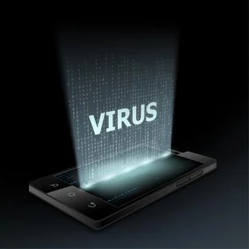 Virus icon. Hologram. イラスト素材