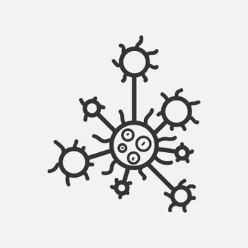 Virus icon isolated on white background. Vector illustration. Stock Illustration