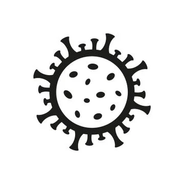 Virus icon isolated on white Illustrazione stock