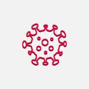 Virus icon logo design. simple flat vector illustration Illustrazione stock