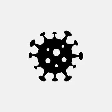 Virus icon logo design. simple flat vector illustration Stock Illustration