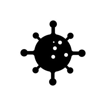Virus icon logo design template isolated illustration Stock Illustration