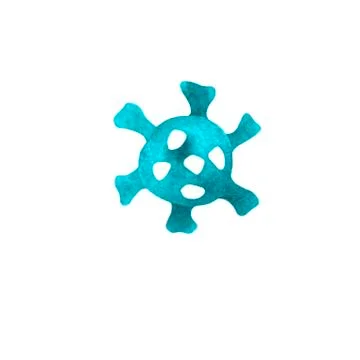 Virus icon, logo. The Molecule viral bacteria infection. Coronavirus, Flu. Wa Stock Illustration