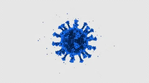 Virus icon loop Animation disease flu video transparent background with alp.. Stock Footage 294156472