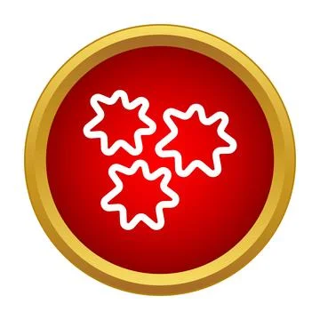 Virus icon marking disease and infection risk Stock Illustration