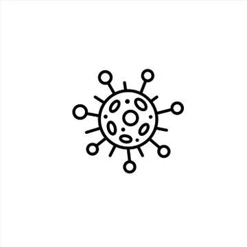 Virus icon. The Molecule viral bacteria infection. Coronavirus, covid-19. Flu Stock Illustration