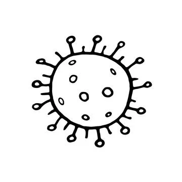 Virus icon. Molecule viral bacterial infection. Coronavirus. Flu laboratory i Stock Illustration