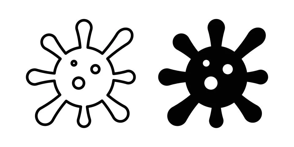 Virus icon or illustration vector symbols Stock Illustration