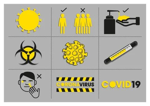 Virus icon pack Stock Illustration